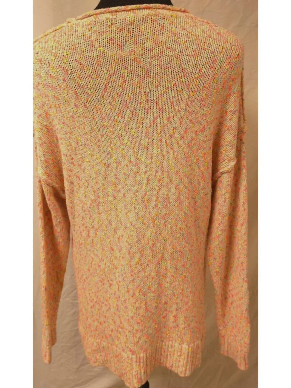 Torrid Womens 2 Pink Marled Flamingo Pullover Tunic Long Colorful Sweater